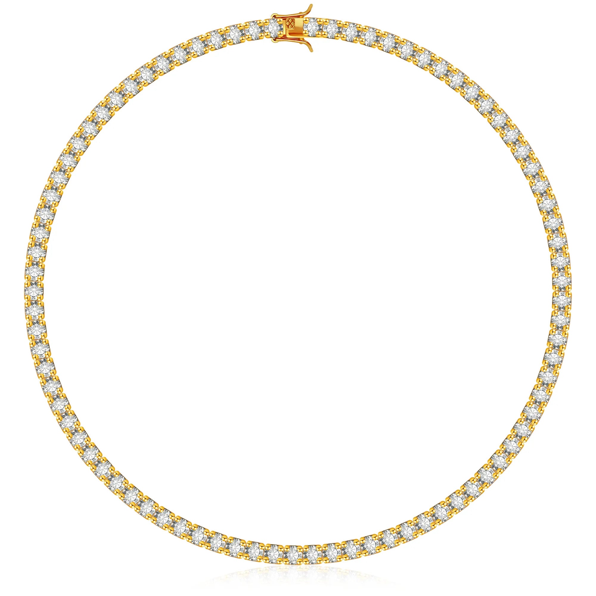 TENNIS HALSBAND LYX - GULD (5MM)