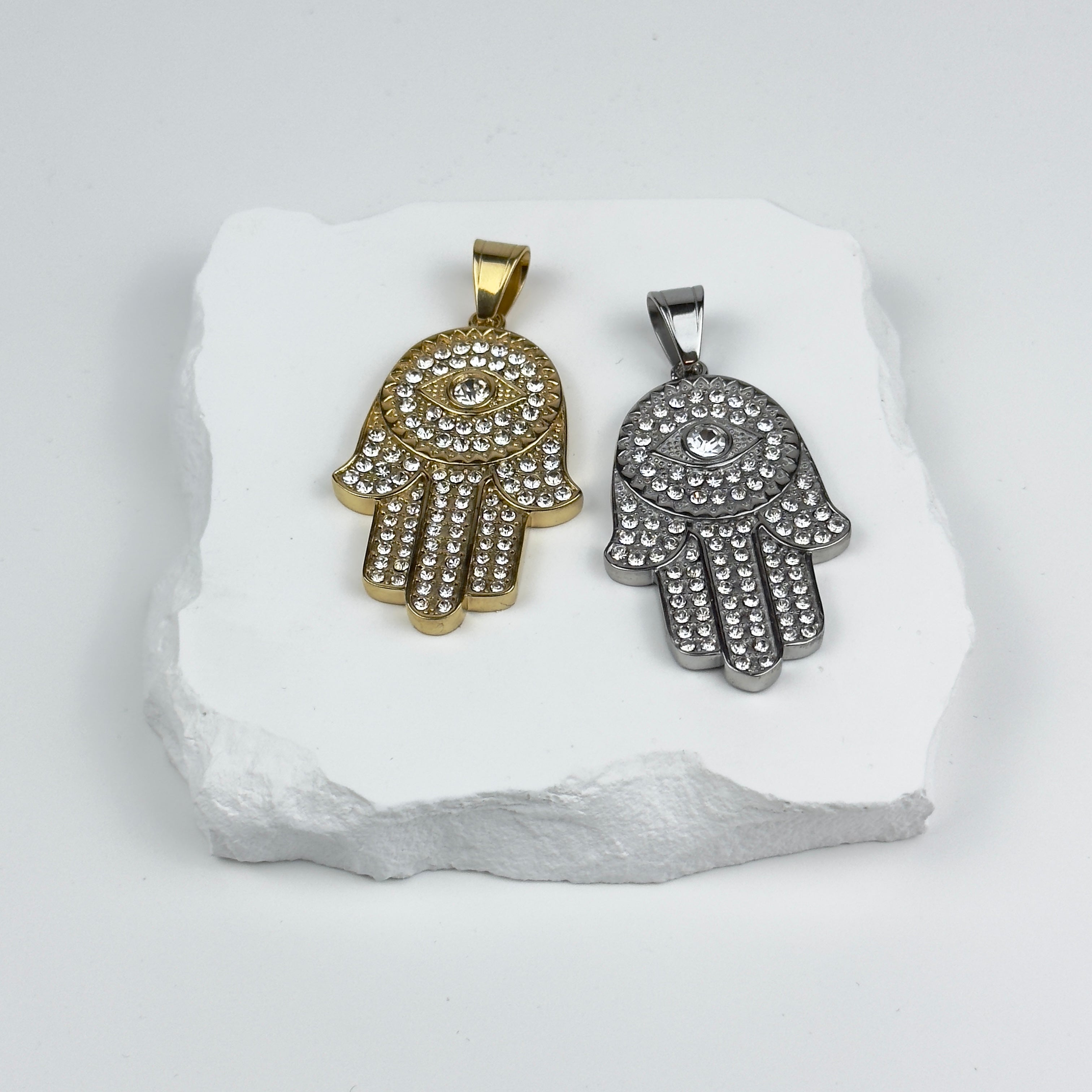 HÄNGSMYCKE FATIMAS HAND V2 - SILVER