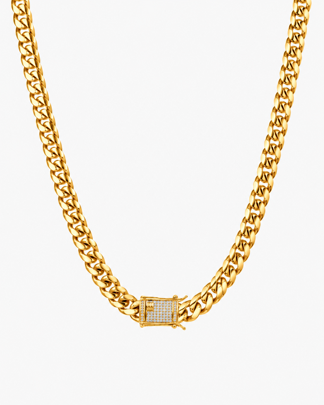 CUBAN HALSBAND LYX - GULD (10MM)