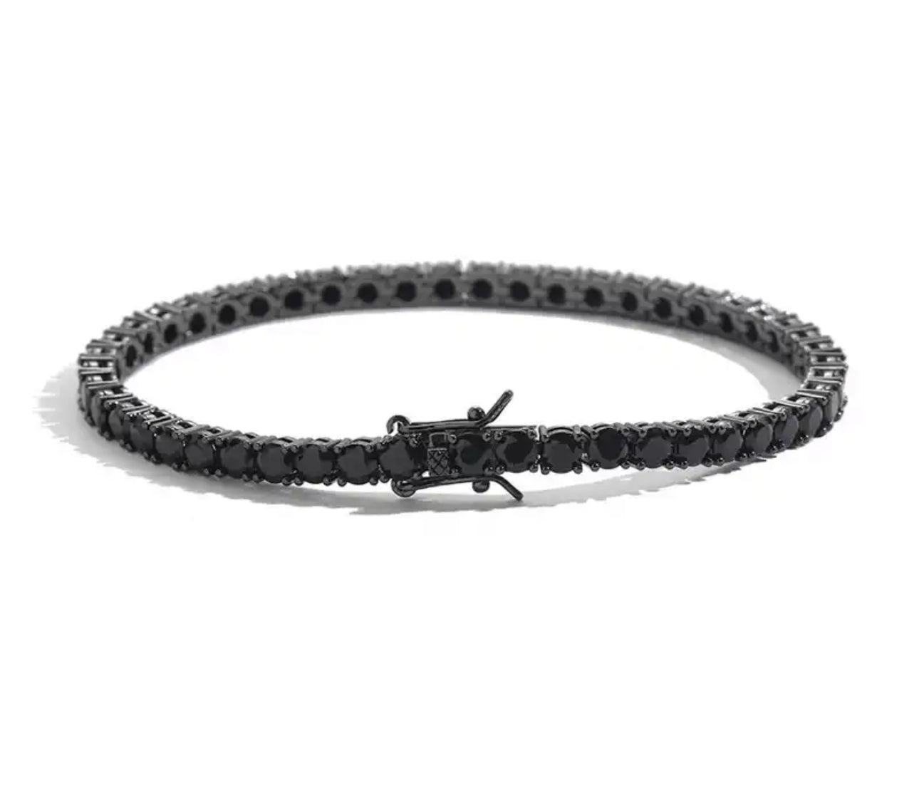TENNIS ARMBAND LYX - SVART (5MM)