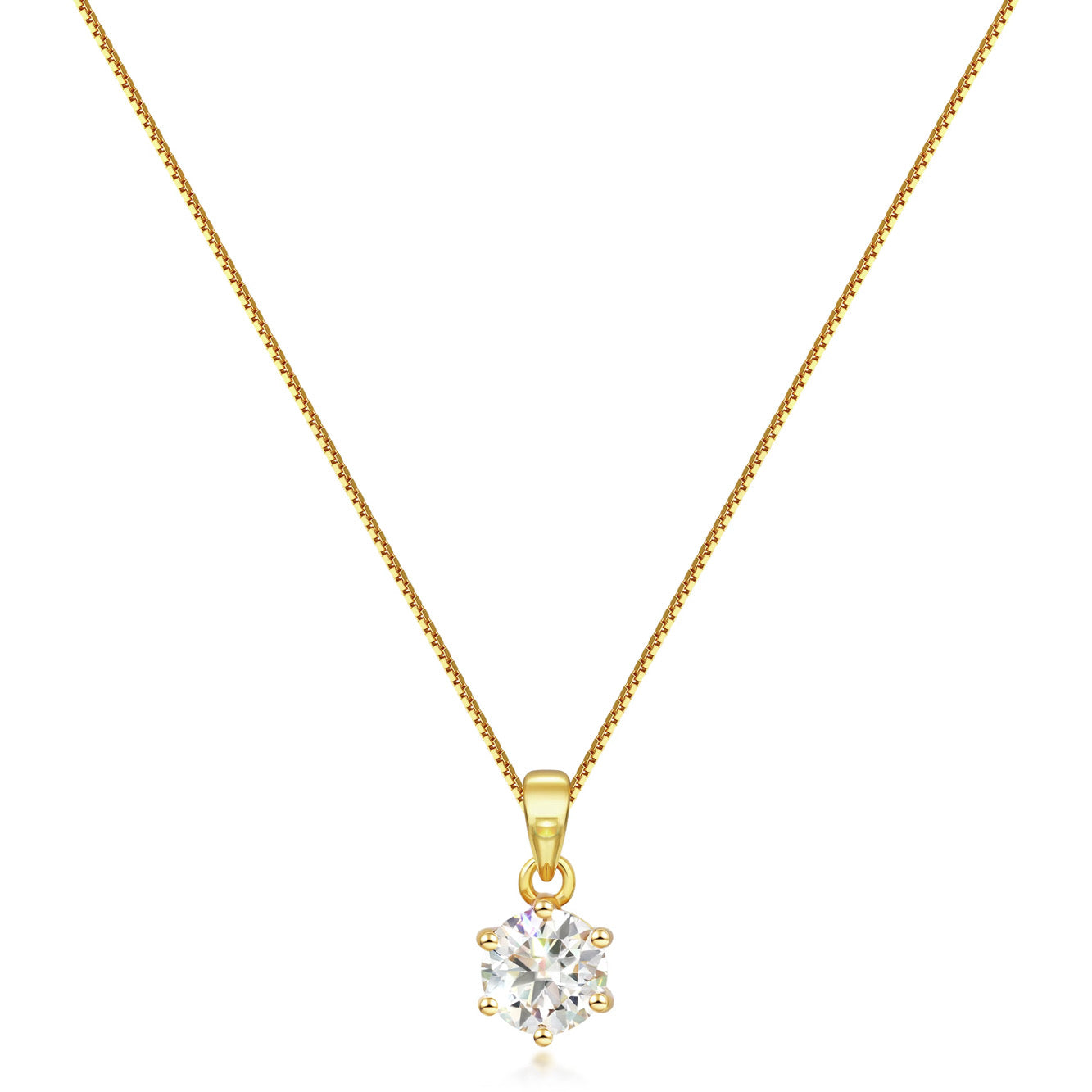 DIAMANT HALSBAND MOISSANITE S925 - GULD