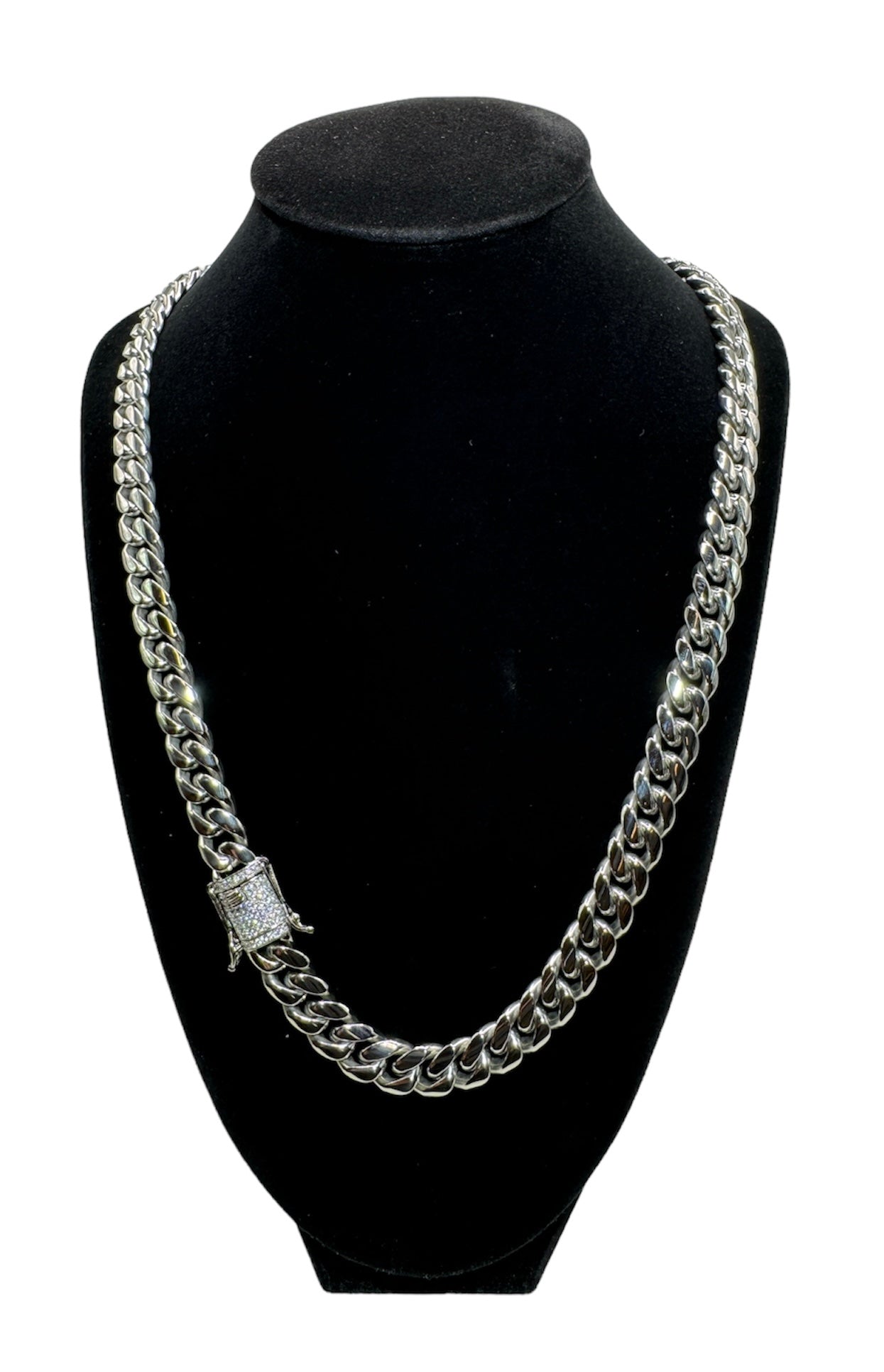 CUBAN HALSBAND LYX - SILVER (10MM)