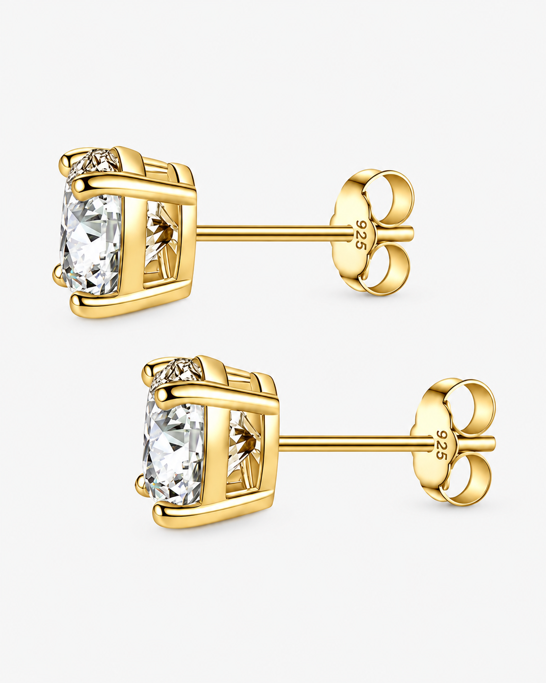 ÖRHÄNGEN DIAMANT MOISSANITE S925 - GULD