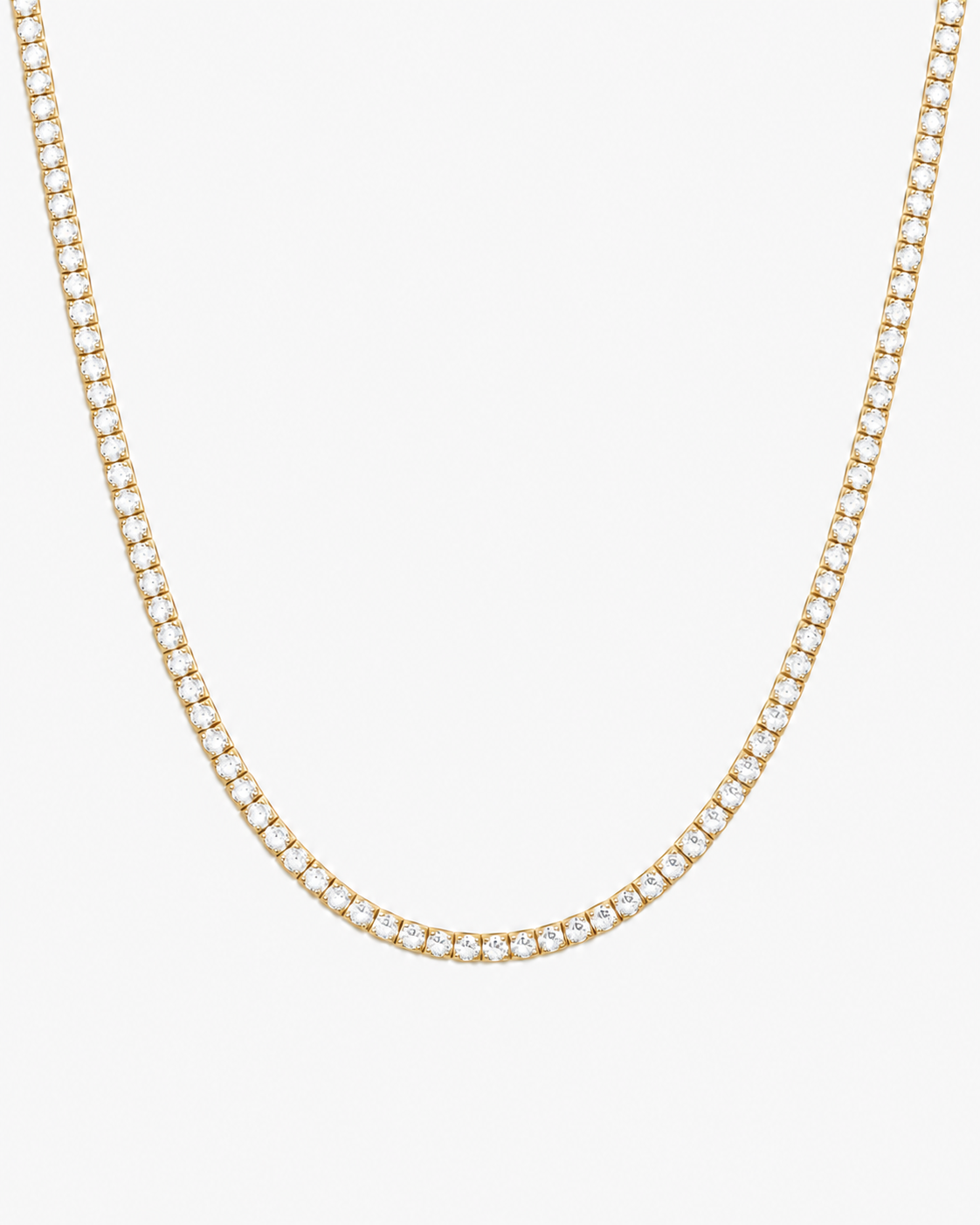 TENNIS HALSBAND LYX - GULD (2MM)