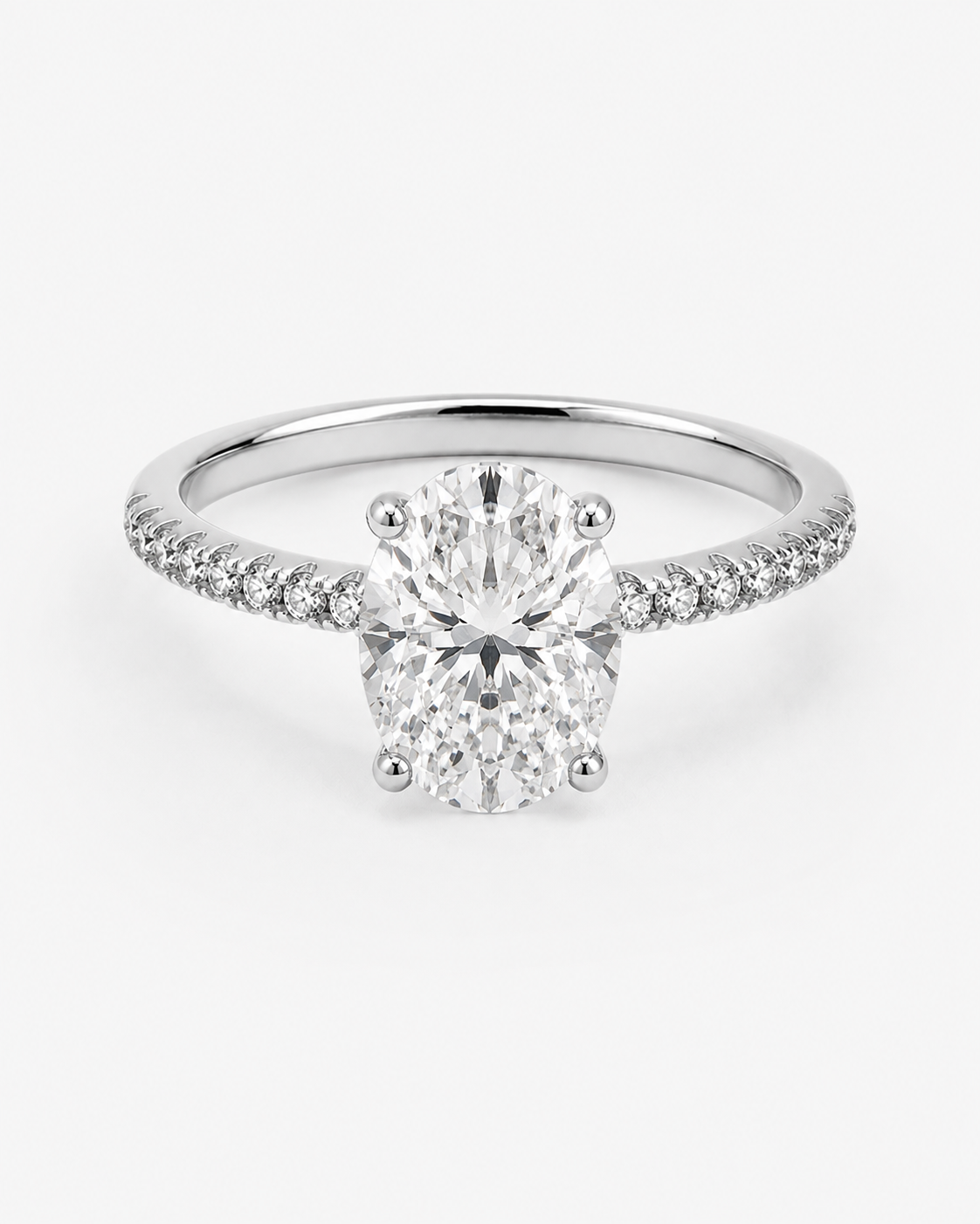 DIAMANT RING OVAL MOISSANITE S925 - SILVER