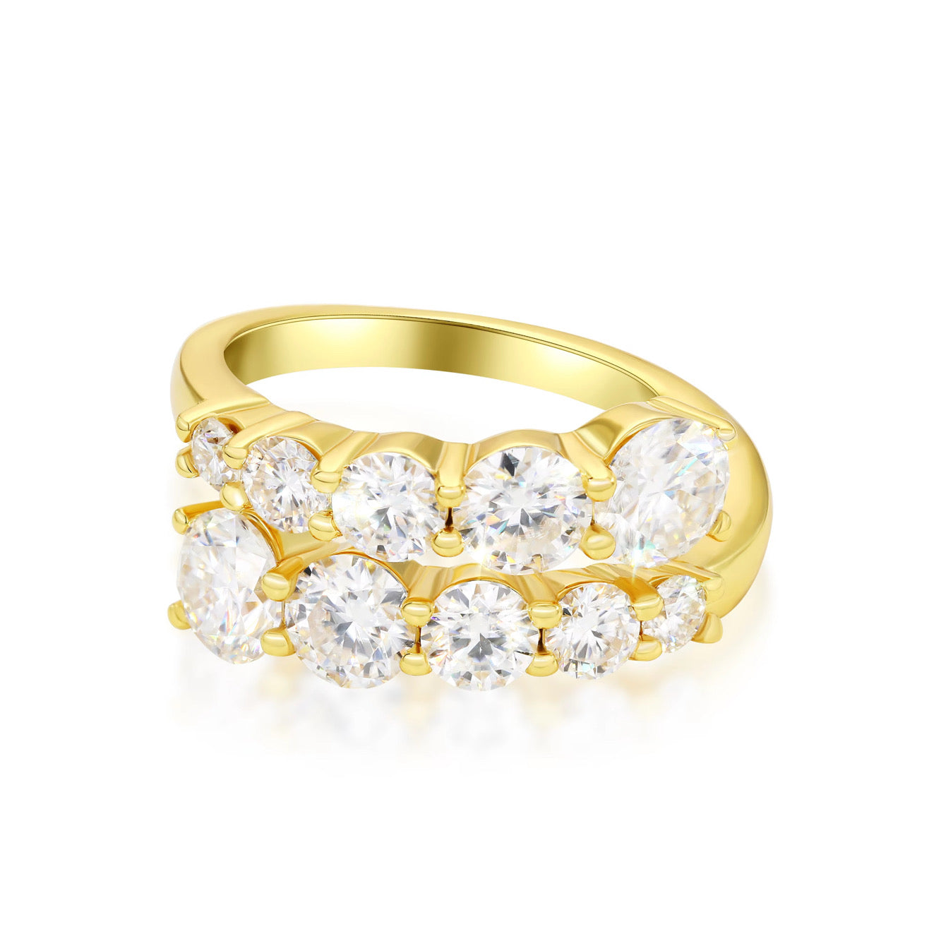 RING DONATELLA MED MOISSANITE DIAMANTER S925 - GULD
