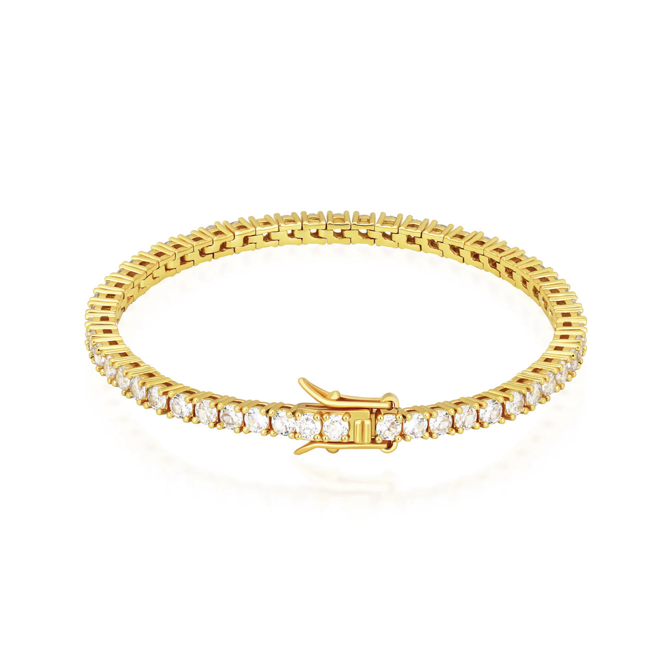 TENNIS ARMBAND LYX - GULD (5MM)