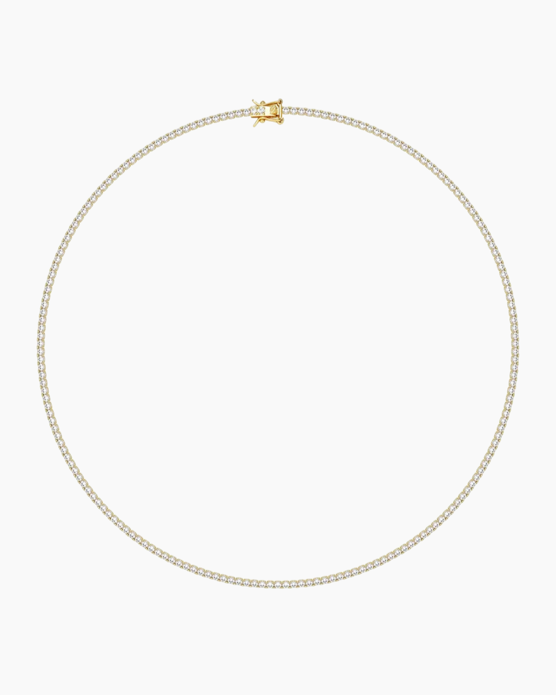 TENNIS HALSBAND LYX - GULD (2MM)