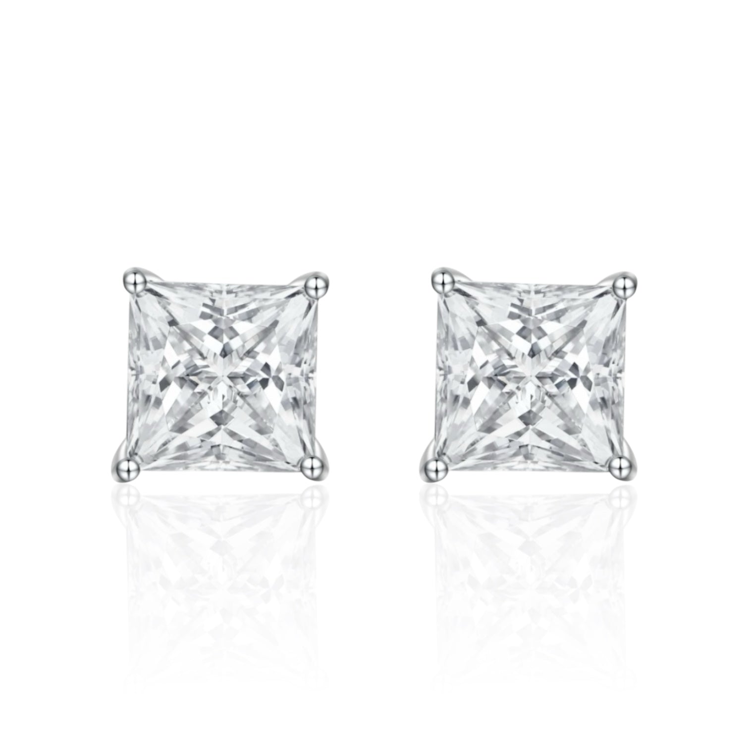 ÖRHÄNGEN DIAMANT SQ MOISSANITE S925 - SILVER
