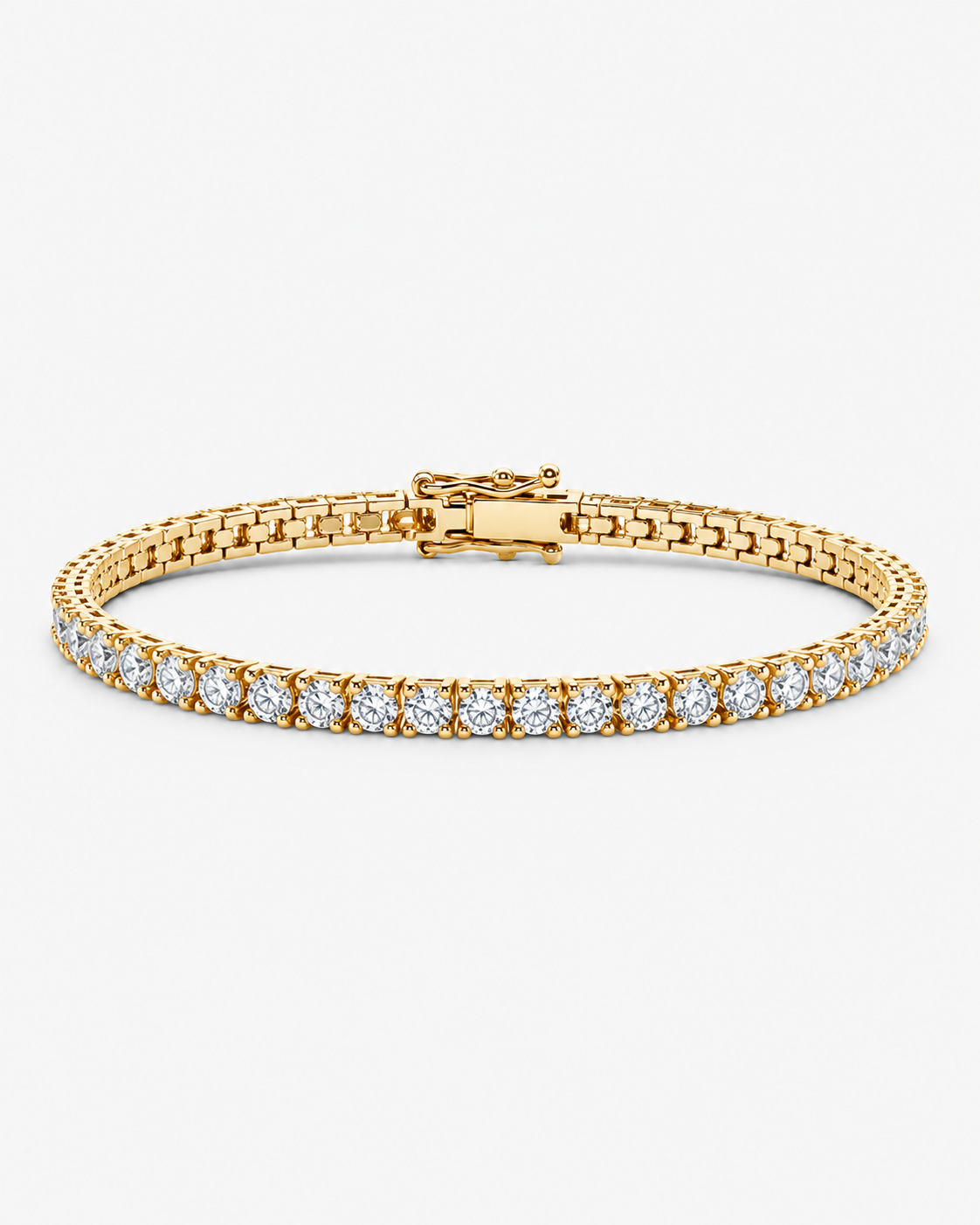 TENNIS ARMBAND LYX - GULD (3MM)
