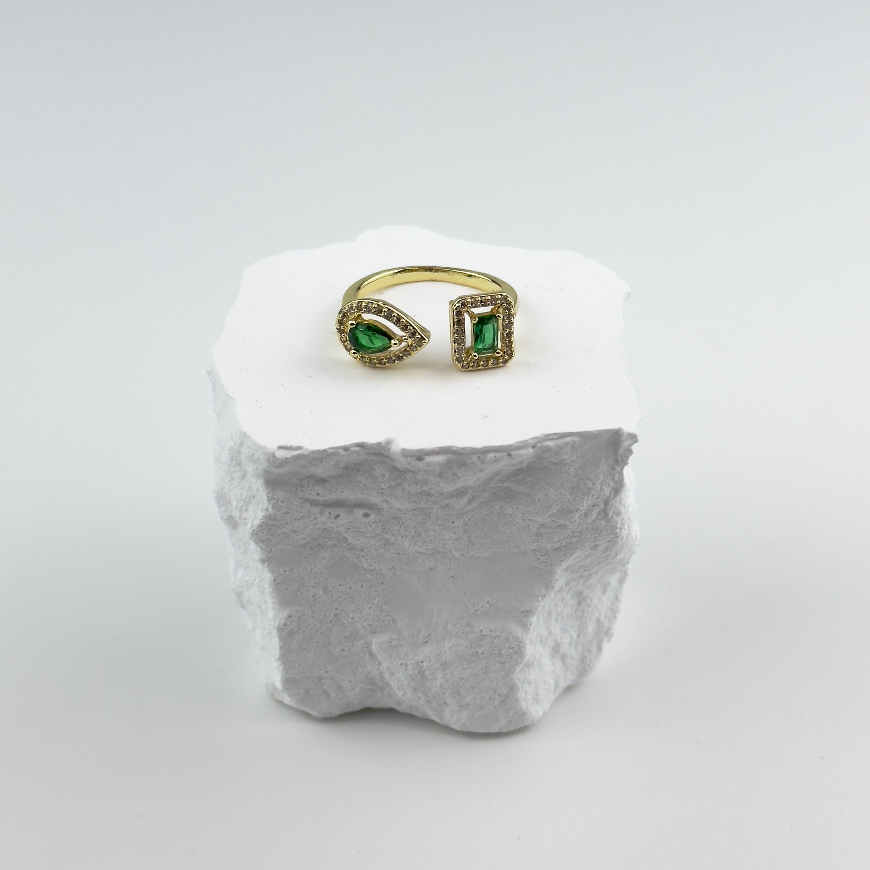 RING DIAMANTE - GULD/GRÖN