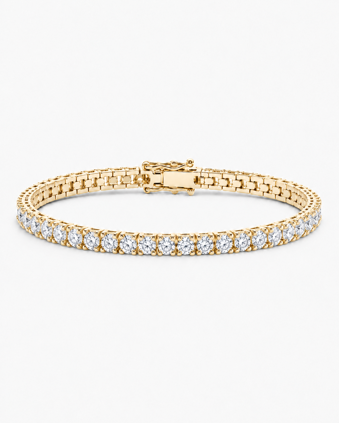 TENNIS ARMBAND LYX - GULD (4MM)