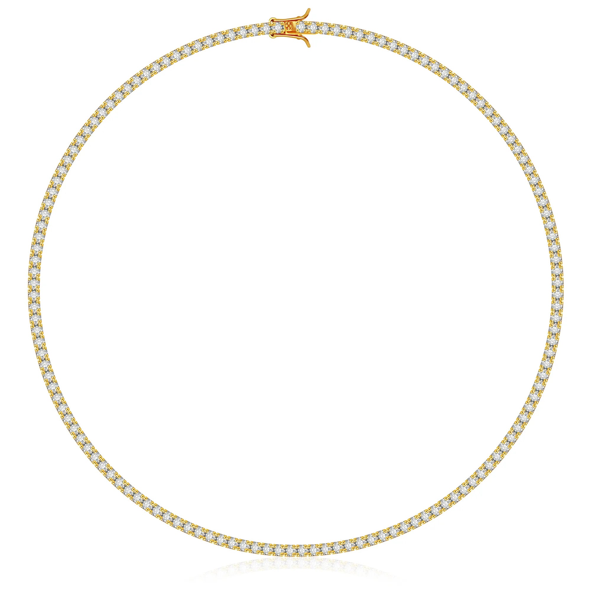 TENNIS HALSBAND LYX - GULD (3MM)