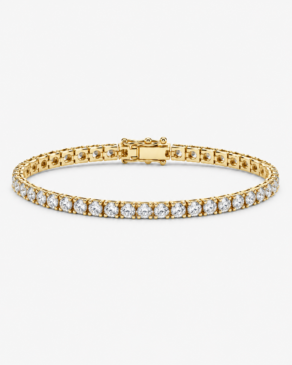 TENNIS ARMBAND LYX - GULD (4MM)