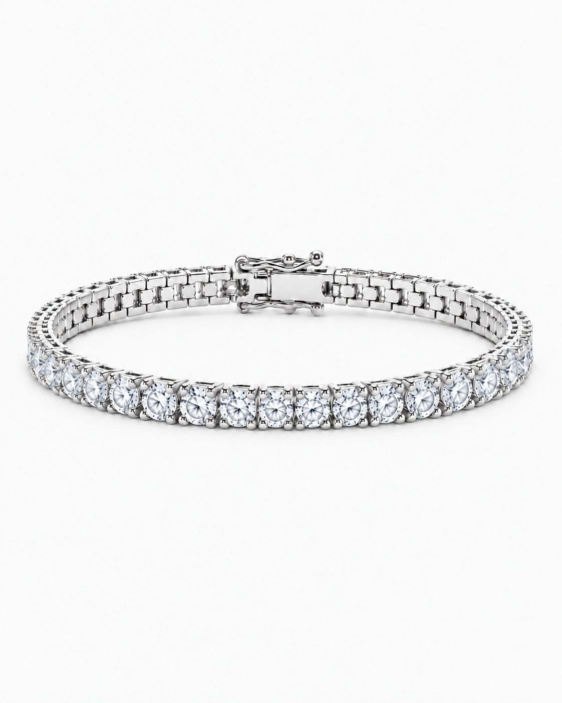 TENNIS ARMBAND LYX - SILVER (5MM)