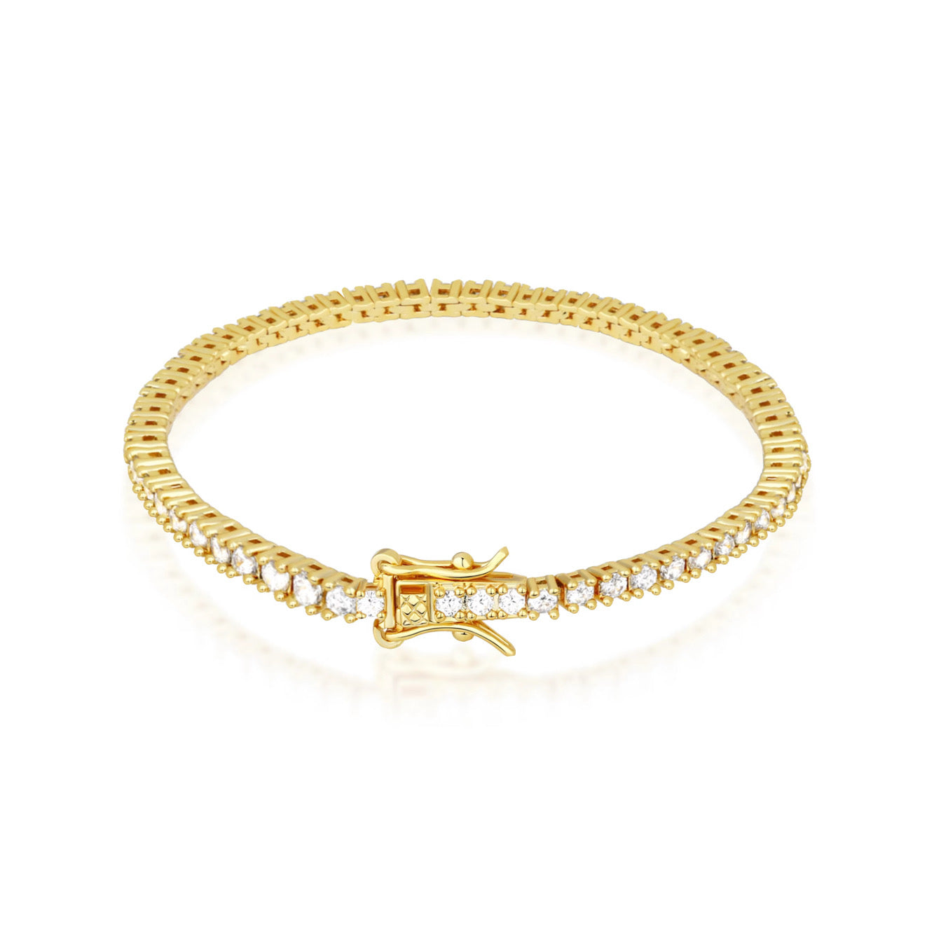TENNIS ARMBAND LYX - GULD (4MM)
