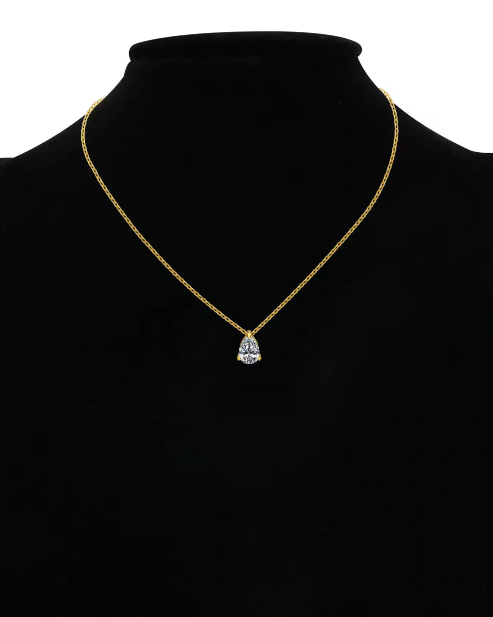 PEAR DIAMANT HALSBAND MOISSANITE S925 - GULD