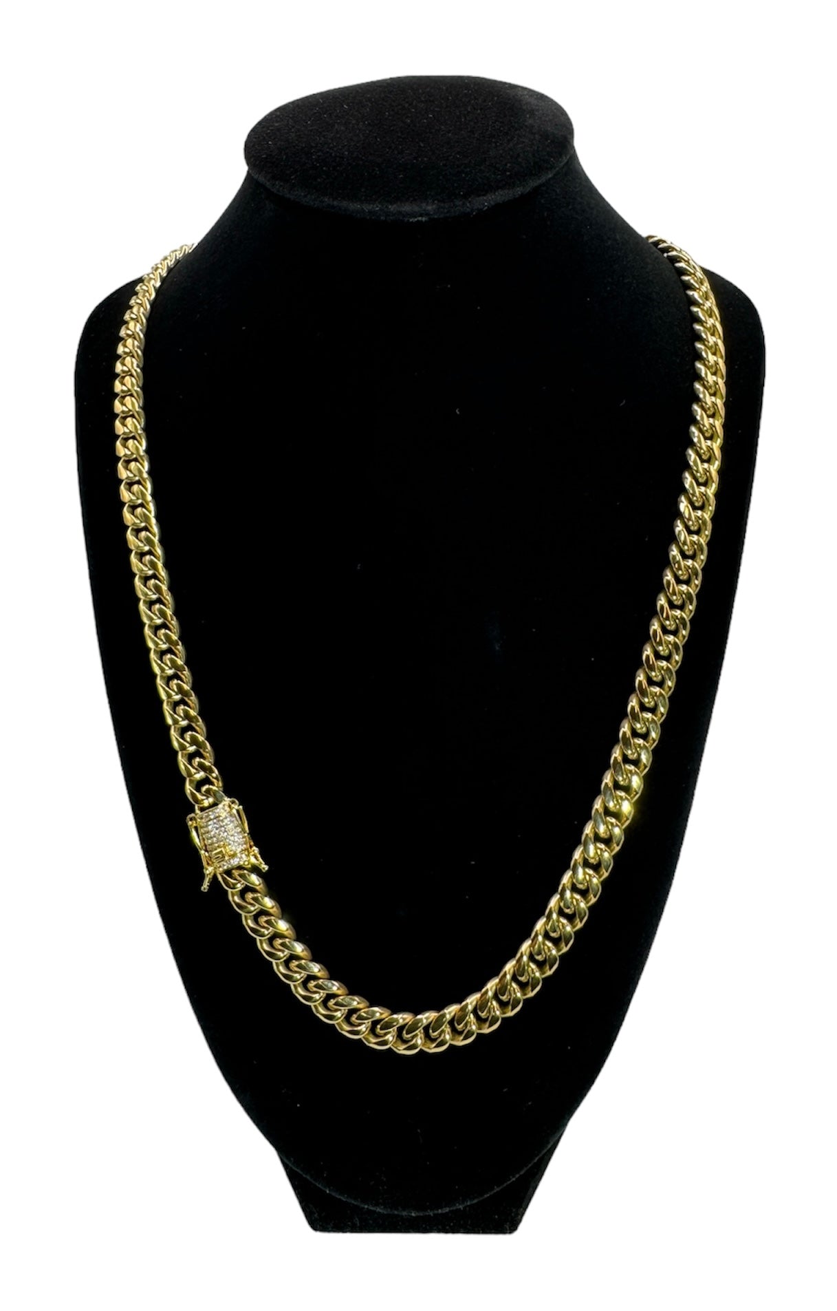 CUBAN HALSBAND LYX - GULD (8MM)