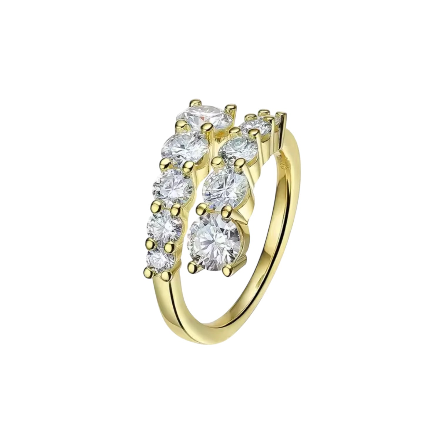 RING DONATELLA MED MOISSANITE DIAMANTER S925 - GULD