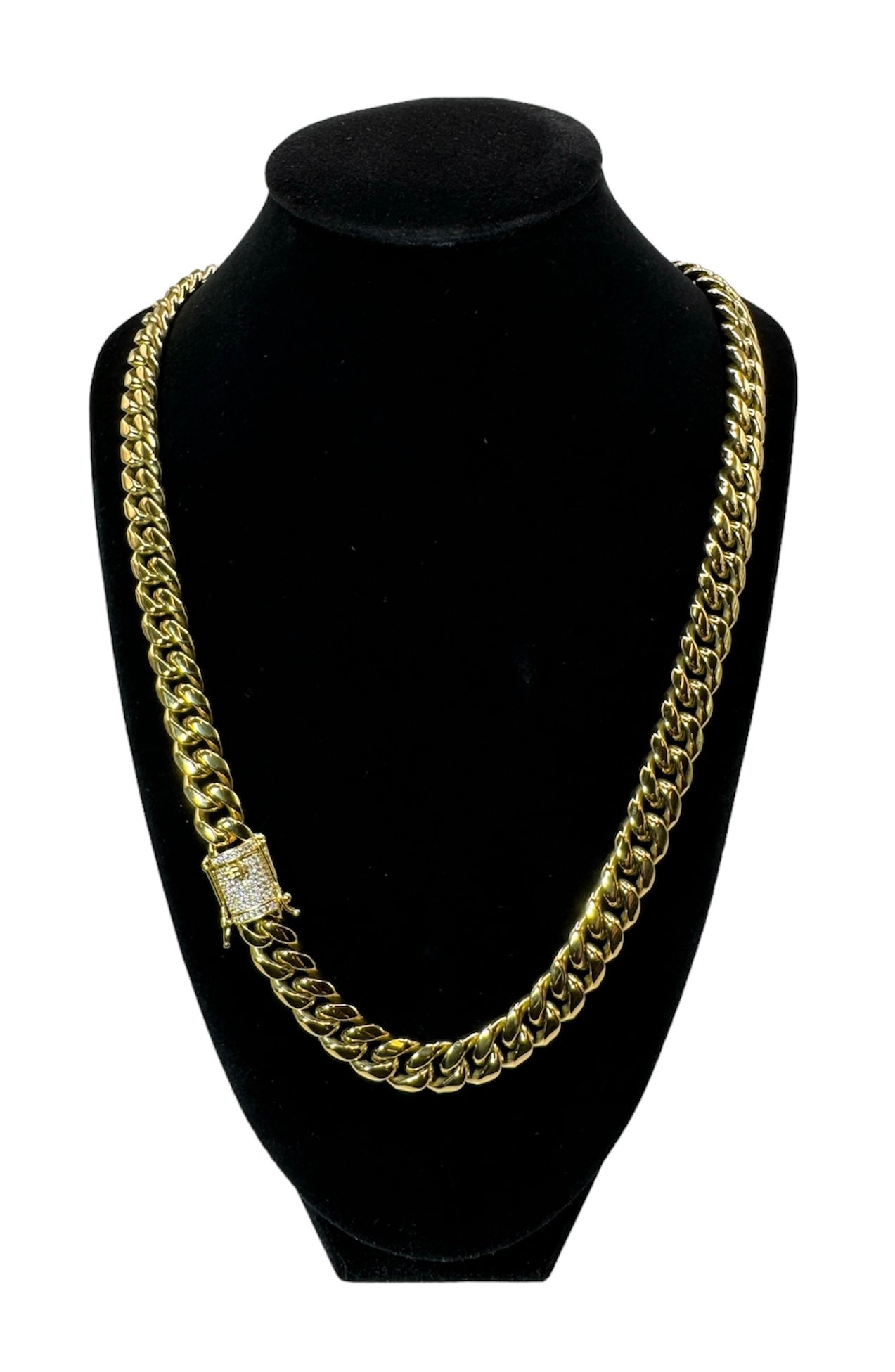 CUBAN HALSBAND LYX - GULD (10MM)