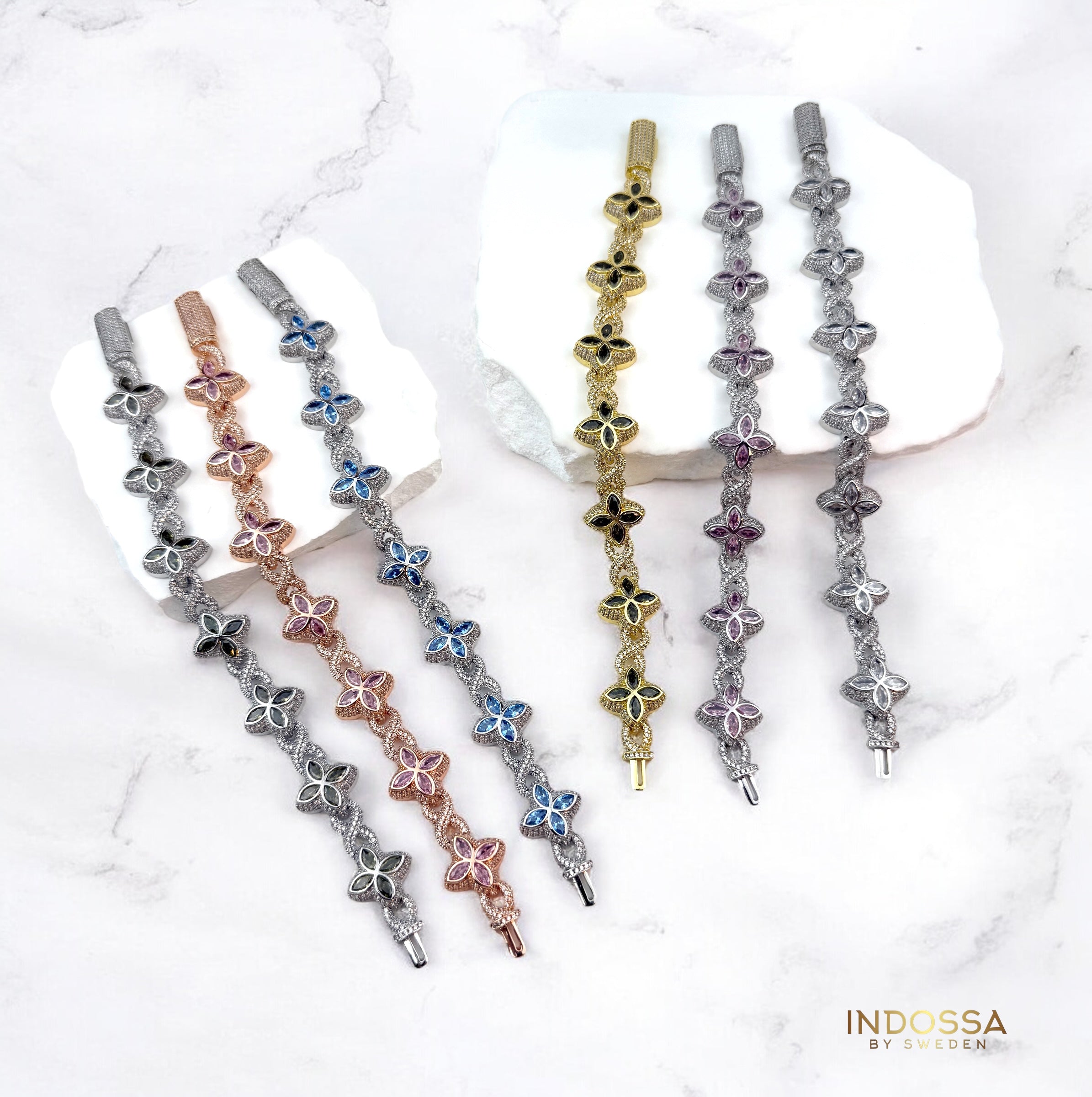 INFINITY FIORI DIAMANT ARMBAND - ROSÉGULD/ROSA