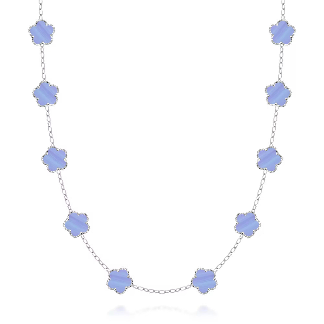 FIORI HALSBAND V2 - SILVER/LILA