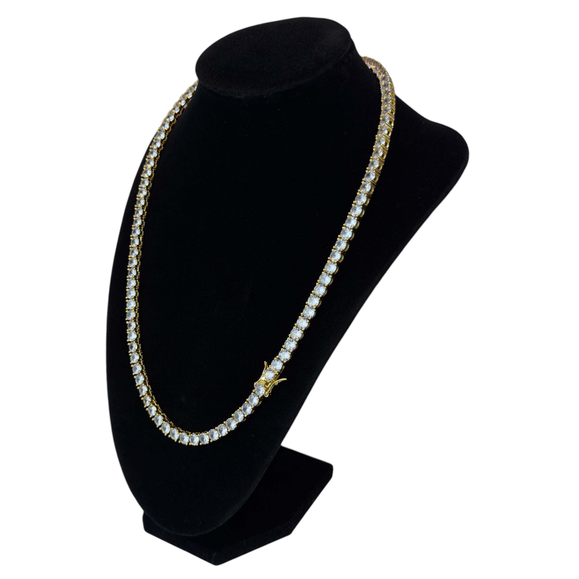 TENNIS HALSBAND LYX - GULD (5MM)