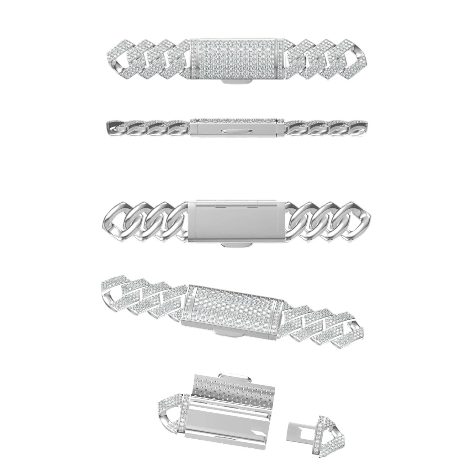 CUBAN ICE HALSBAND MOISSANITE S925 - GULD