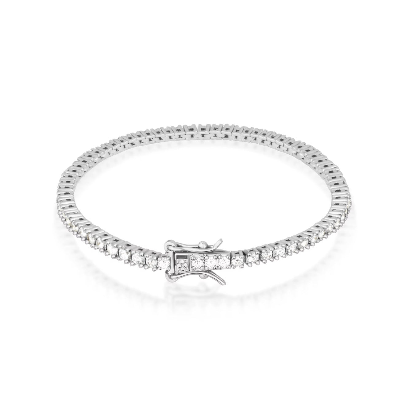 TENNIS ARMBAND LYX - SILVER (3MM)