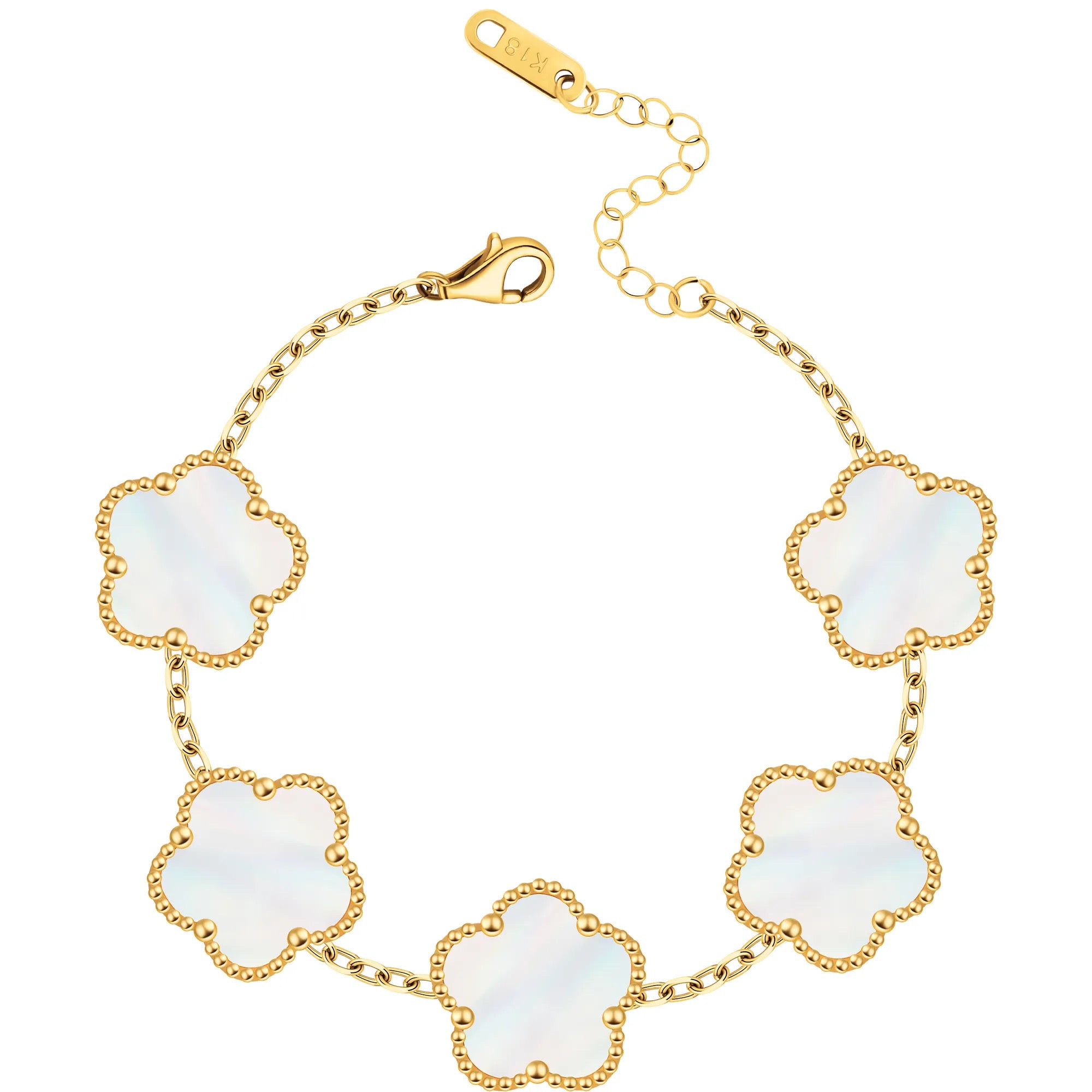 FIORI ARMBAND - GULD/VIT