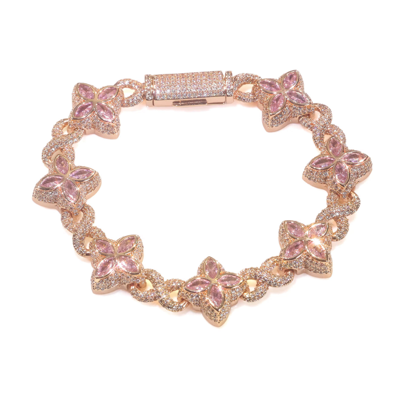 INFINITY FIORI DIAMANT ARMBAND - ROSÉGULD/ROSA