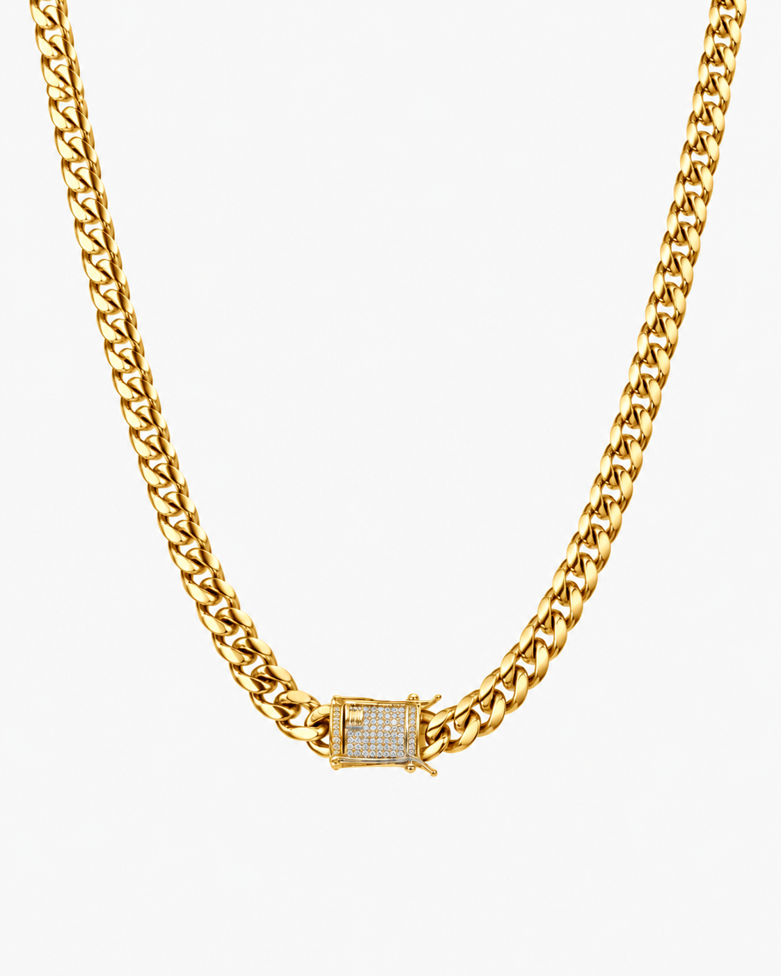 CUBAN HALSBAND LYX - GULD (8MM)