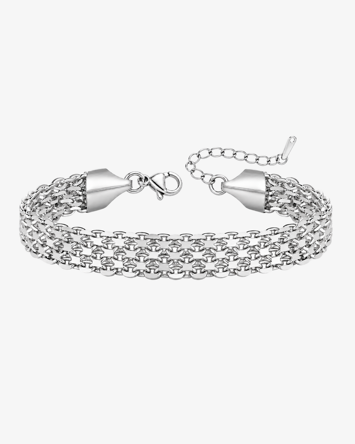 X-LÄNK ARMBAND - SILVER (8MM)