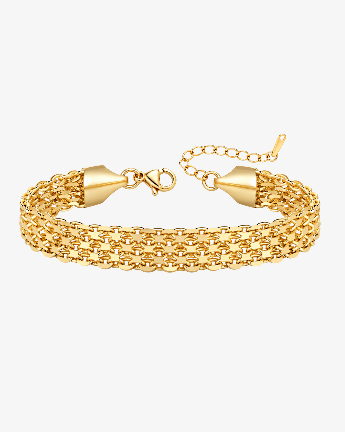 X-LÄNK ARMBAND - GULD (8MM)