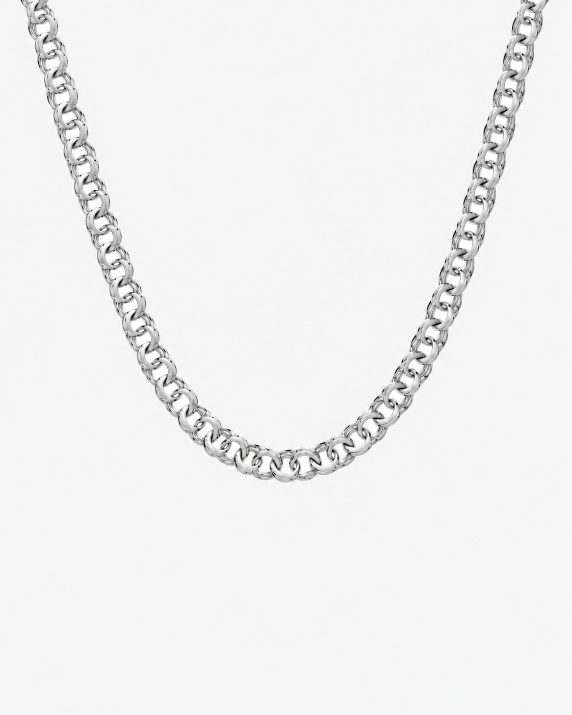 BISMARCK LYX HALSBAND - SILVER (8MM)
