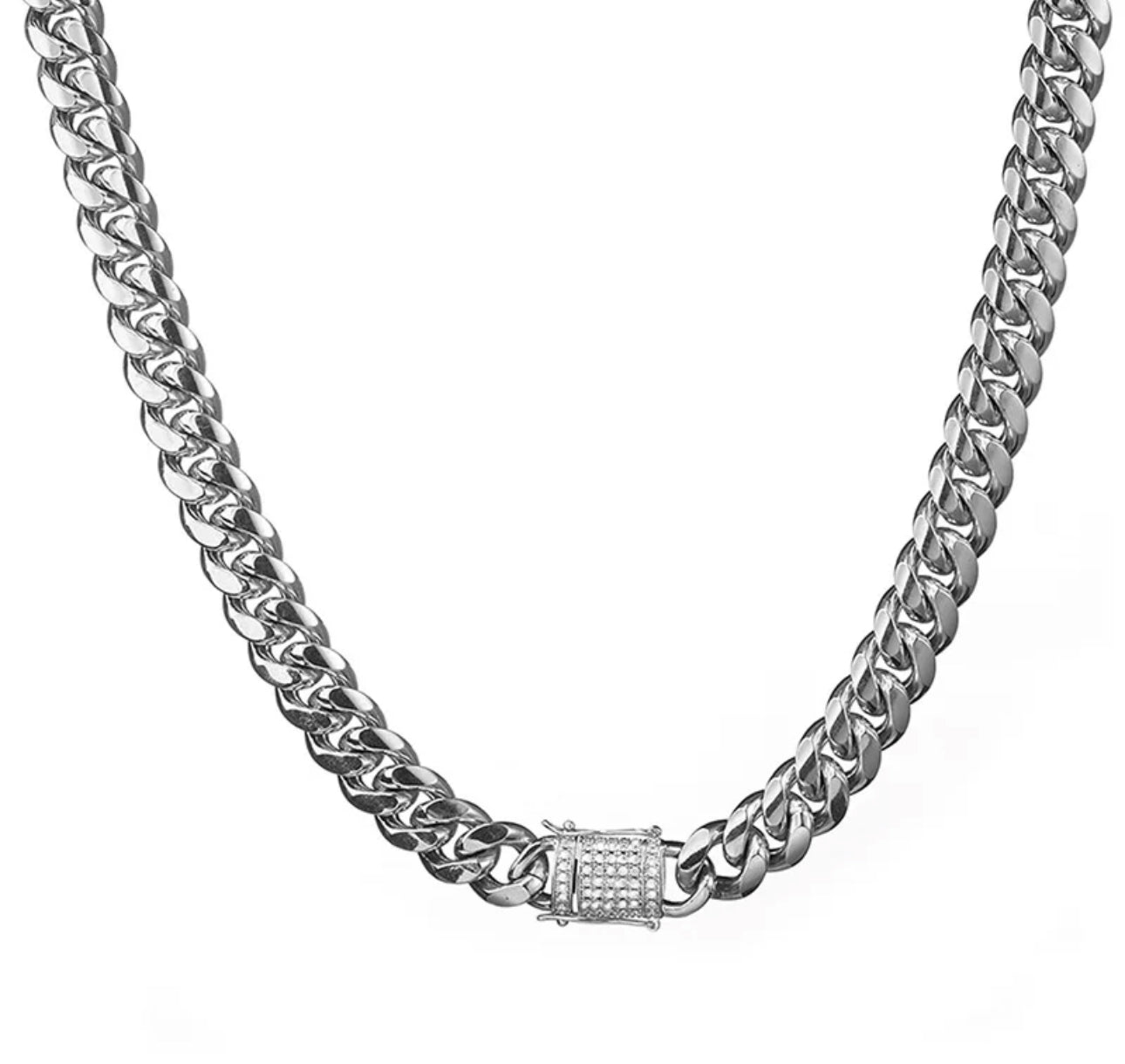 CUBAN HALSBAND LYX - SILVER (6MM)