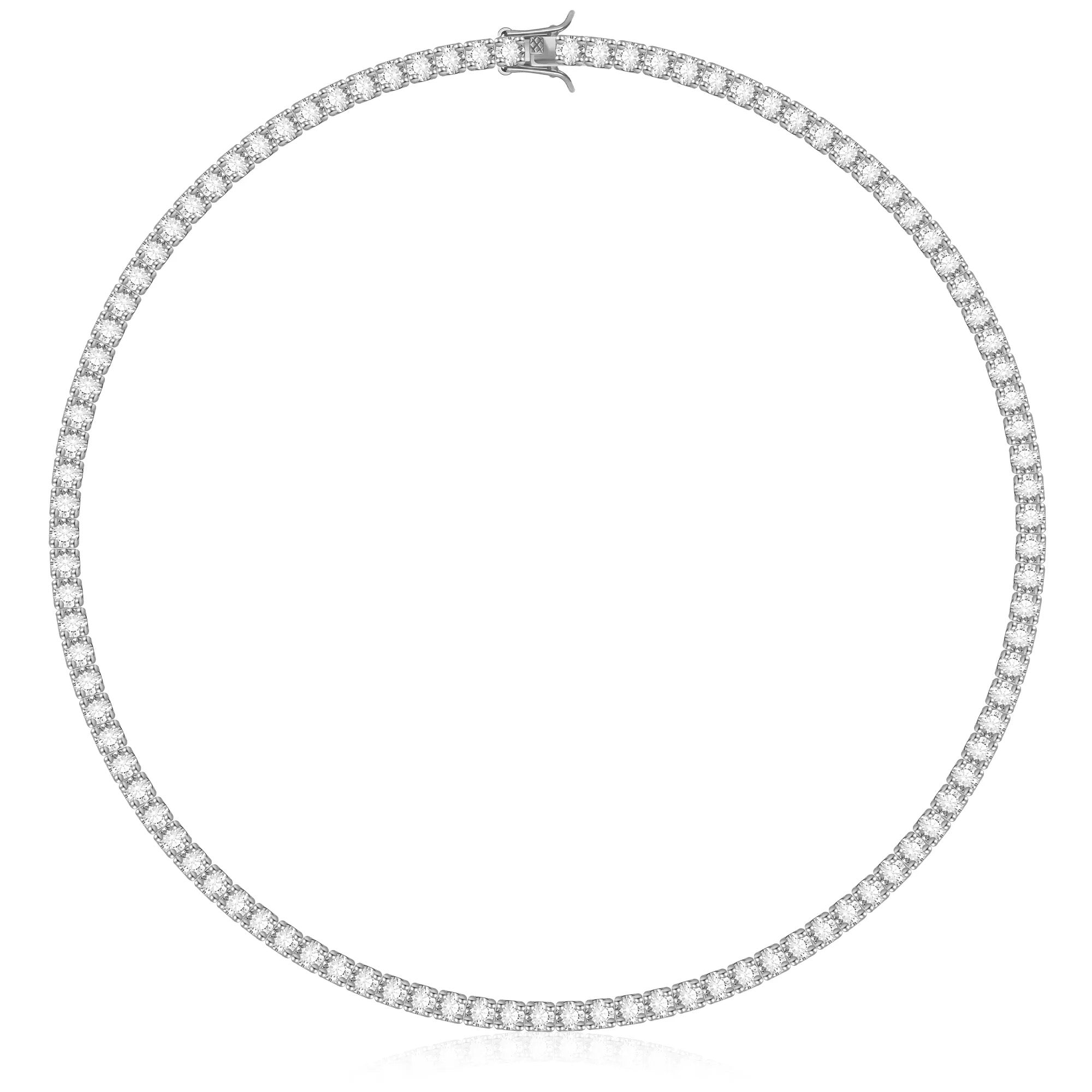 TENNIS HALSBAND LYX - SILVER (4MM)