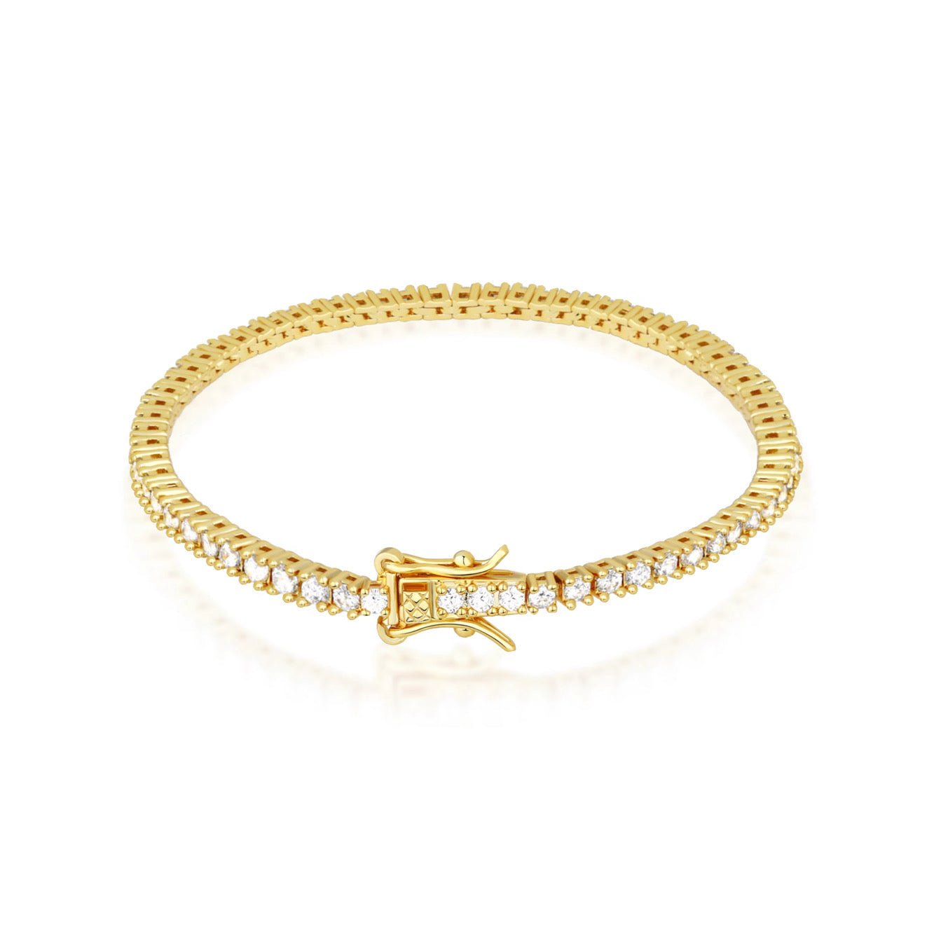 TENNIS ARMBAND LYX - GULD (3MM)