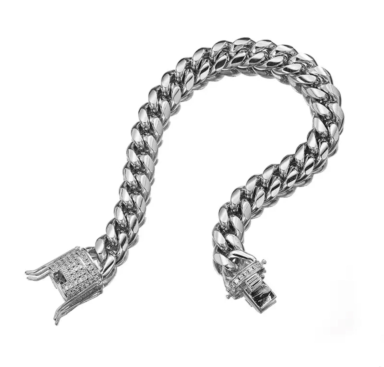 CUBAN ARMBAND LYX - SILVER (10MM)