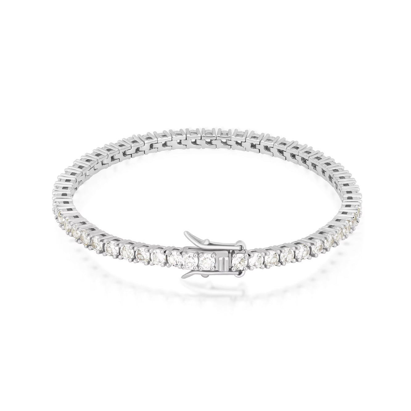 TENNIS ARMBAND LYX - SILVER (5MM)