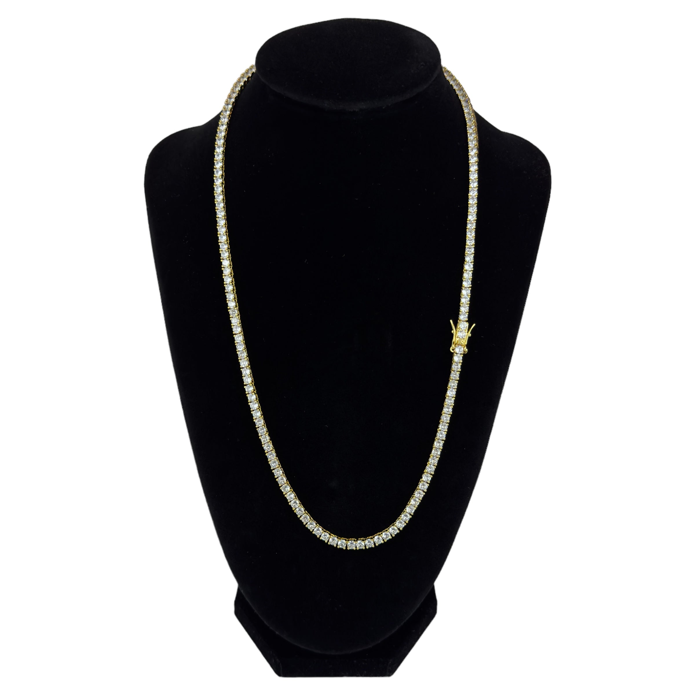 TENNIS HALSBAND LYX - GULD (3MM)
