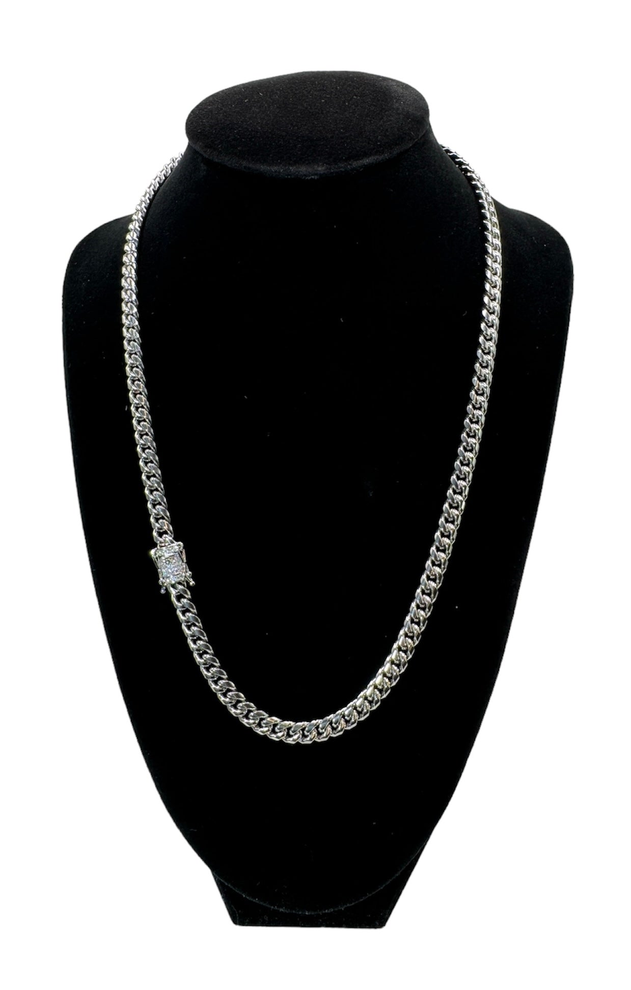 CUBAN HALSBAND LYX - SILVER (6MM)