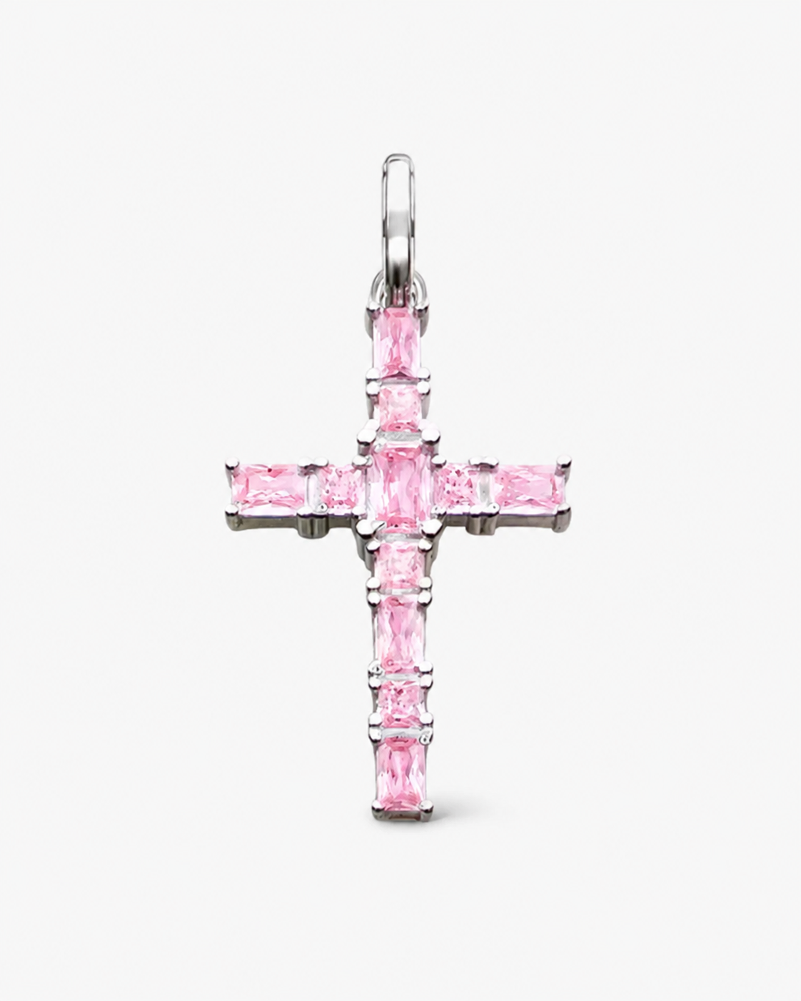 HÄNGSMYCKE KORS S925 - SILVER/ROSA