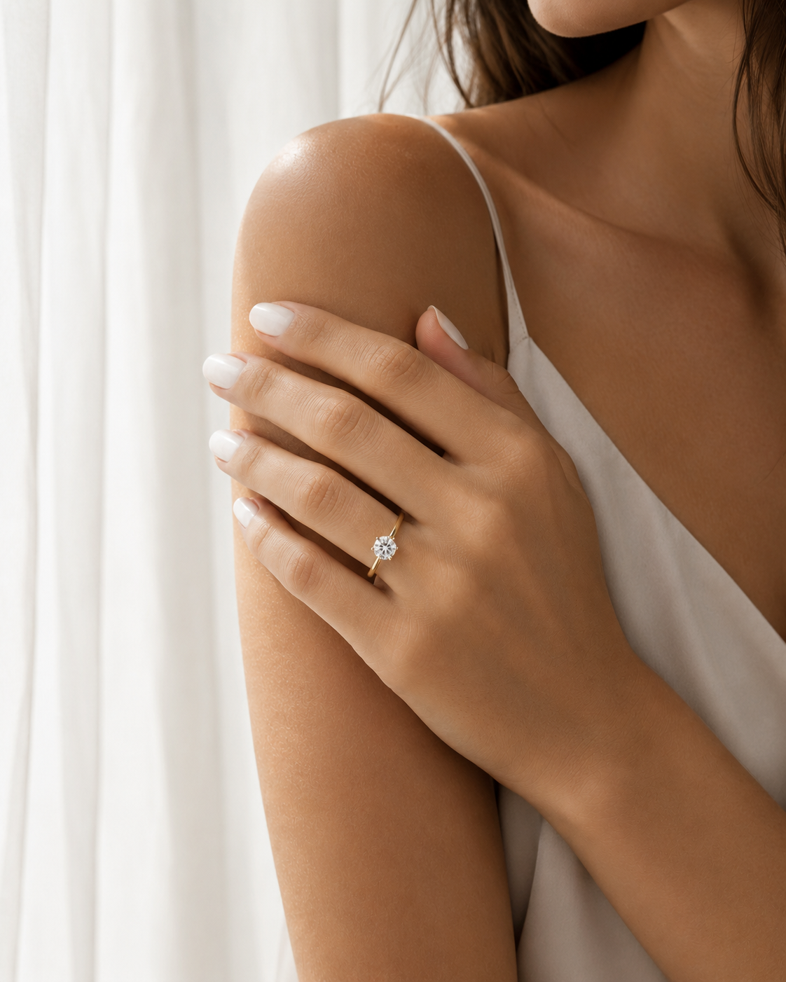 DIAMANT RING MOISSANITE S925 - GULD