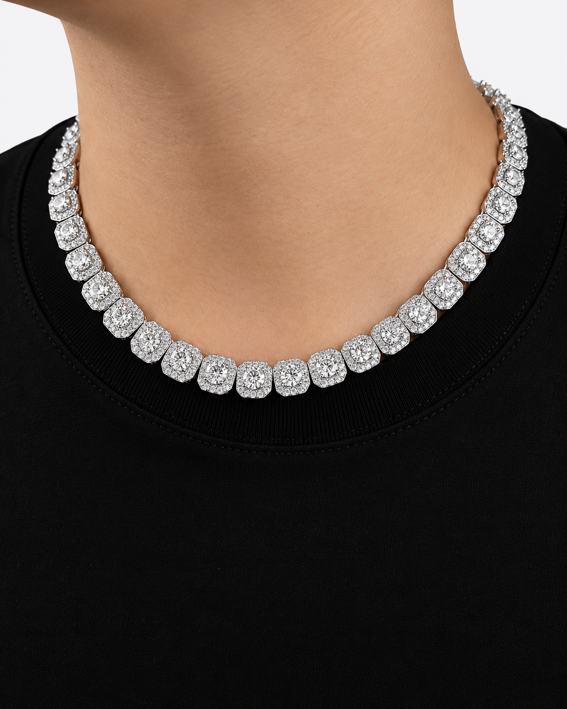 MONACO ICE HALSBAND - SILVER