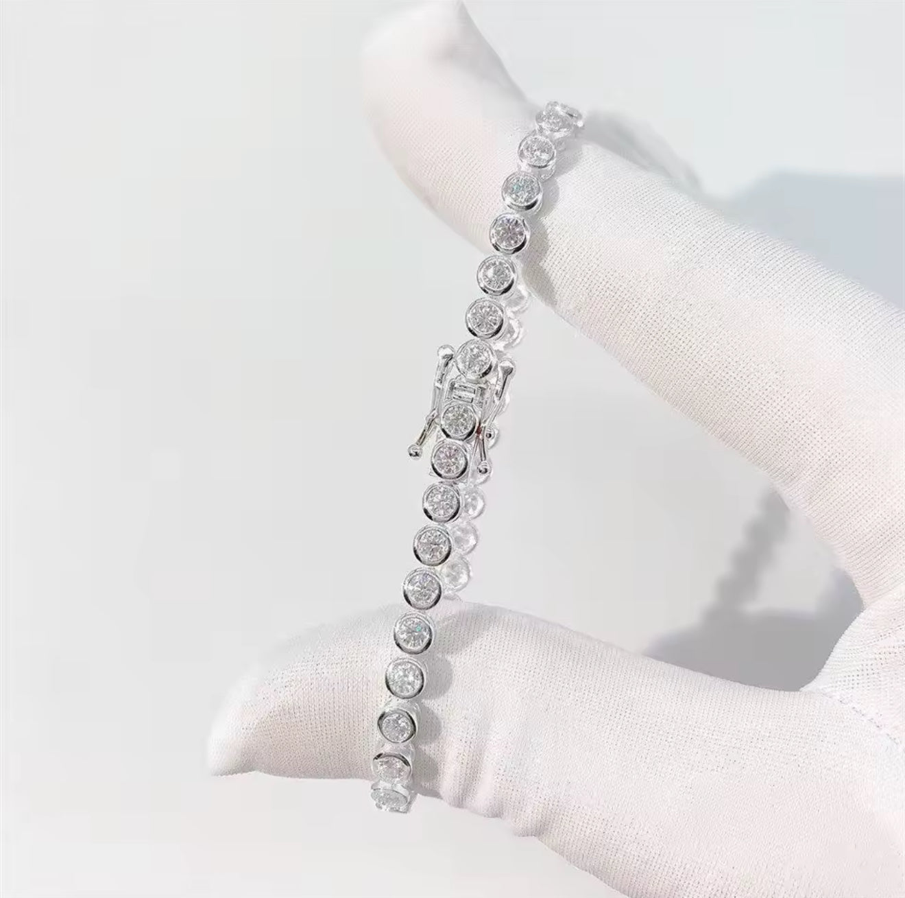 TENNIS PERLA ARMBAND MOISSANITE S925 - GULD