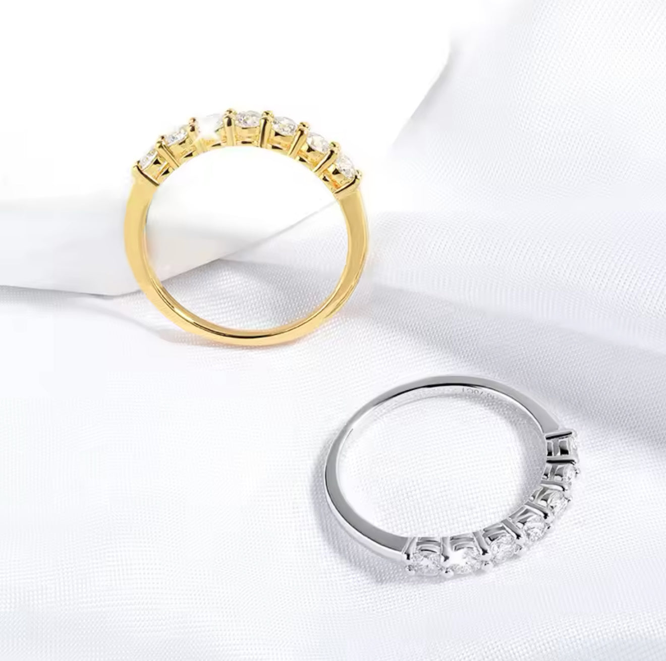 RING MED MOISSANITE DIAMANTER S925 - SILVER