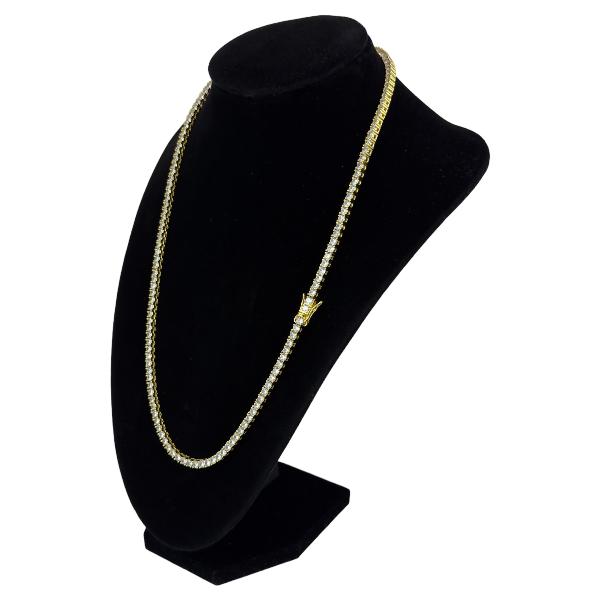 TENNIS HALSBAND LYX - GULD (3MM)