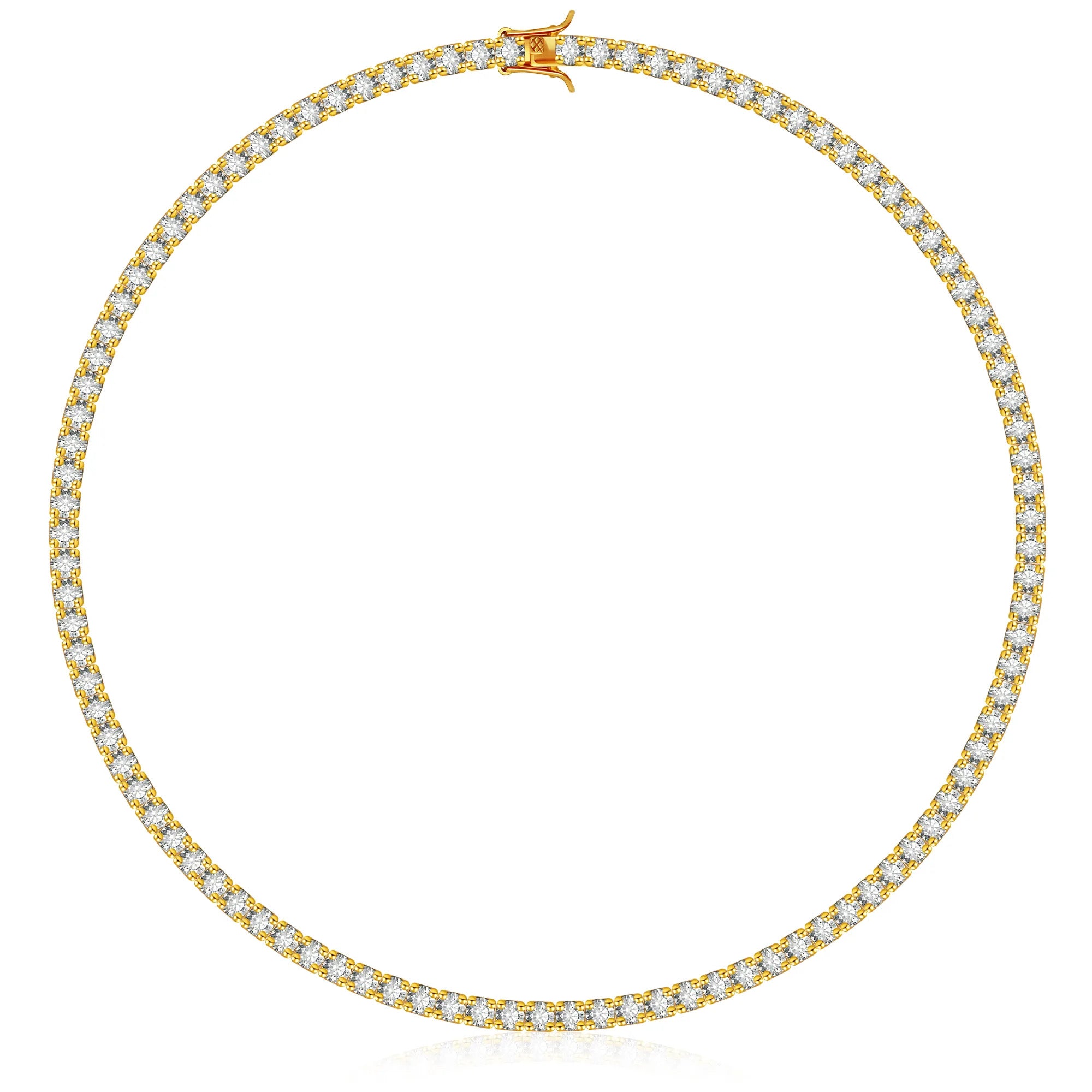 TENNIS HALSBAND LYX - GULD (4MM)