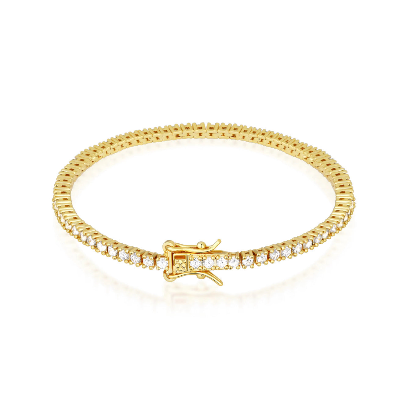 TENNIS ARMBAND LYX - GULD (2MM)